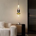 Pendant Light with Colored Glass Shade - Modern Ceiling Lamp