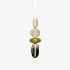 Pendant Light with Colored Glass Shade - Modern Ceiling Lamp