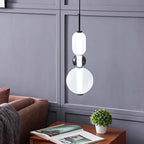 Pendant Light with Colored Glass Shade - Modern Ceiling Lamp