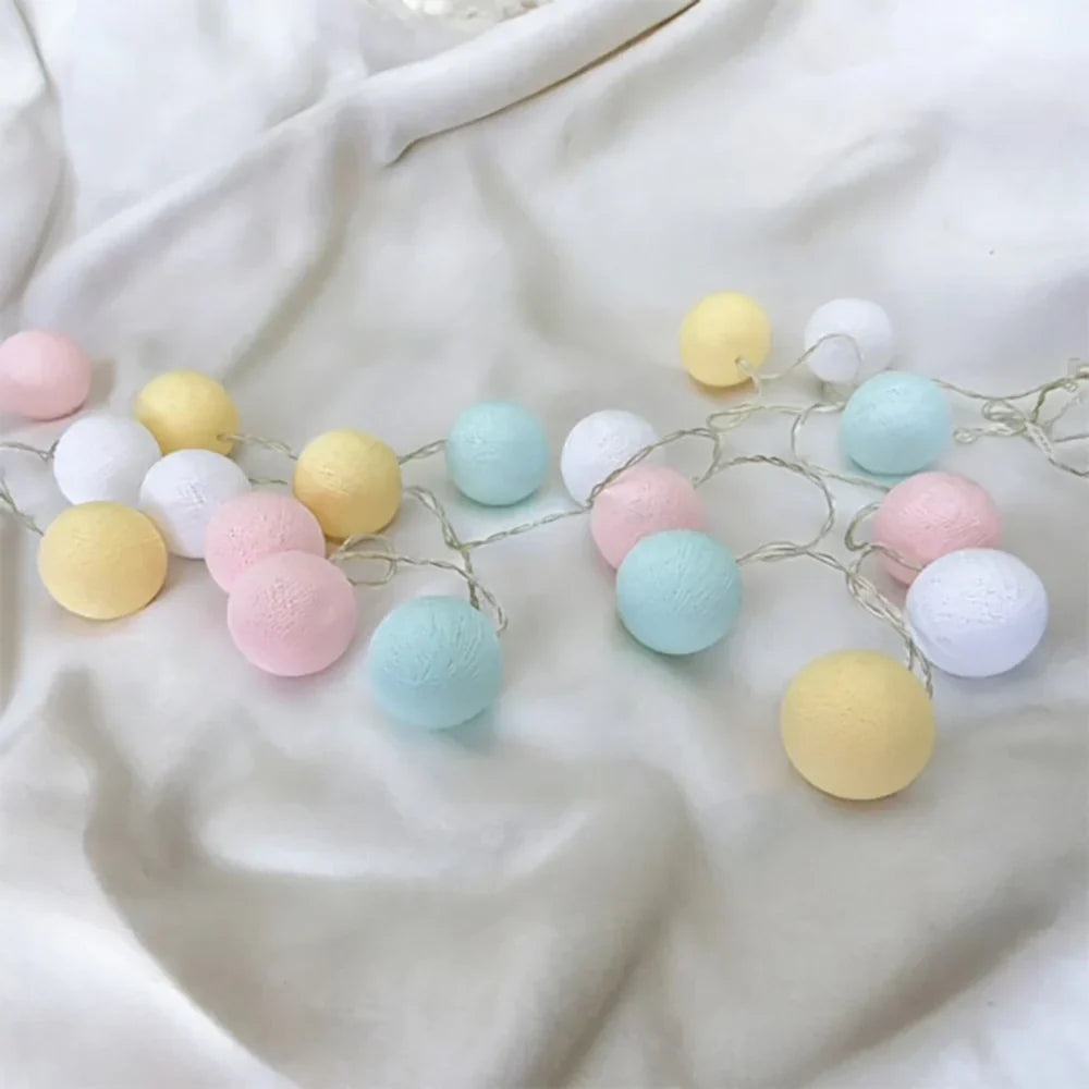 Cotton Light Ball Garland – Create Atmosphere and Warmth in Any Space
