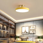Round LED Semi-Flush Ceiling Light - Iron & Acrylic, Dimmable