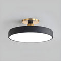Round LED Semi-Flush Ceiling Light - Iron & Acrylic, Dimmable