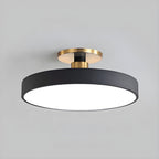 Round LED Semi-Flush Ceiling Light - Iron & Acrylic, Dimmable