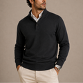 Men's Long Sleeve Knit Polo Sweater – Buttoned Collar Jumper