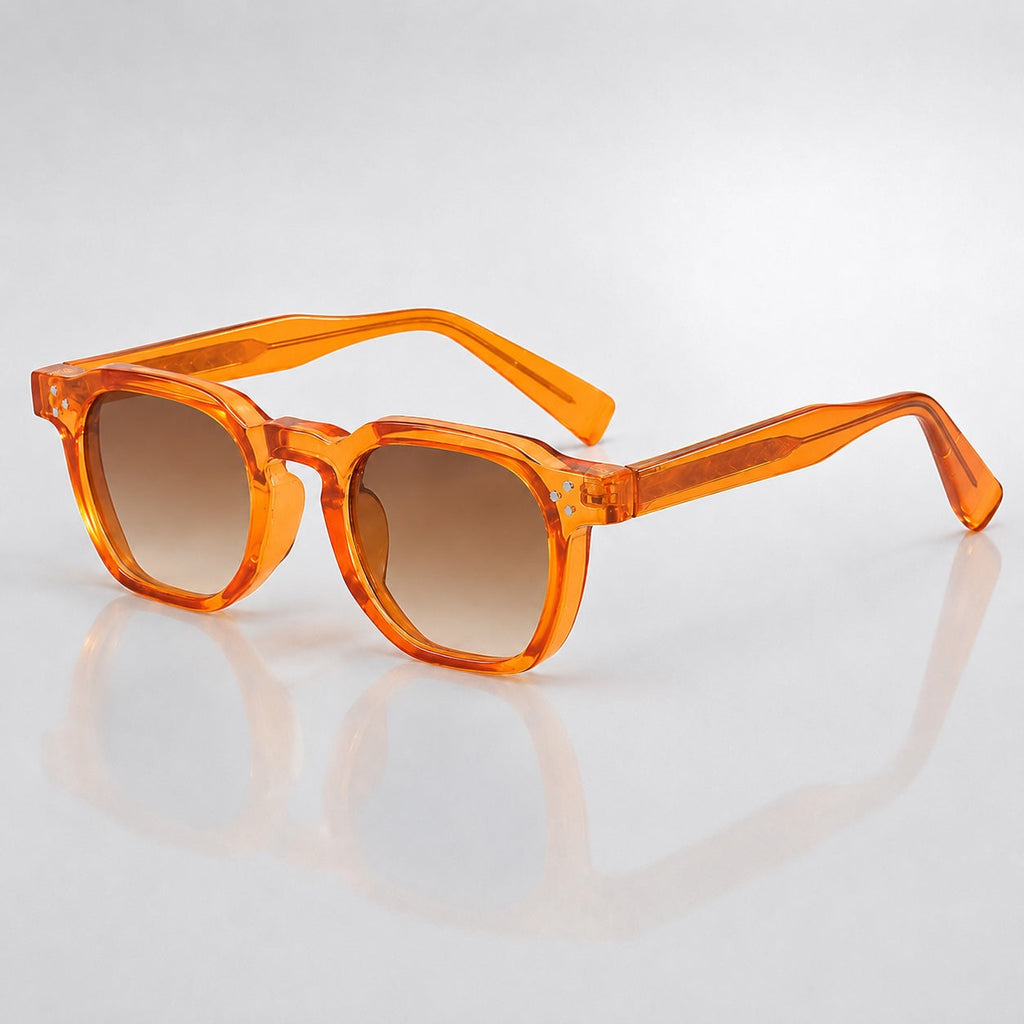 Unisex Round Sunglasses Full-Rim Frame with UV400 Lenses