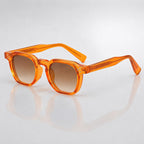 Unisex Round Sunglasses Full-Rim Frame with UV400 Lenses