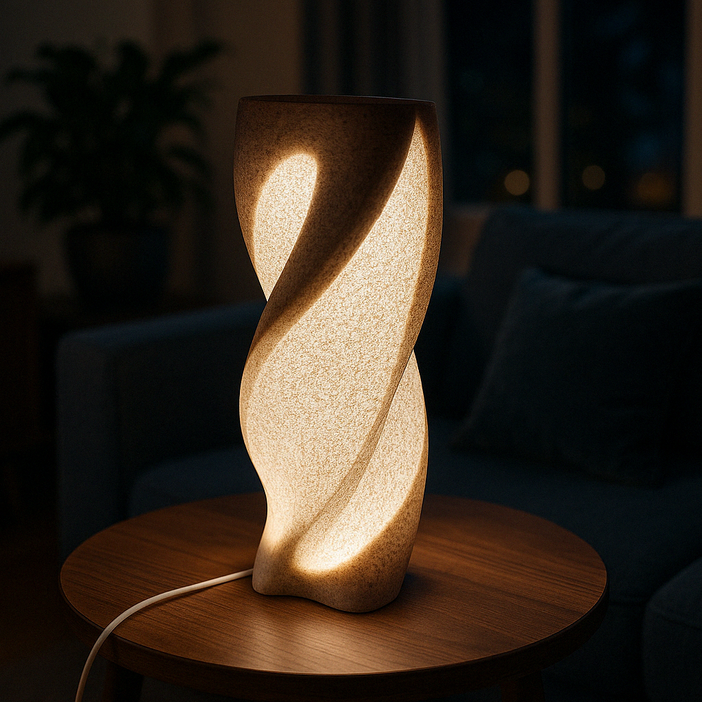 LED Design Lamp in White Marble – Premium Quality