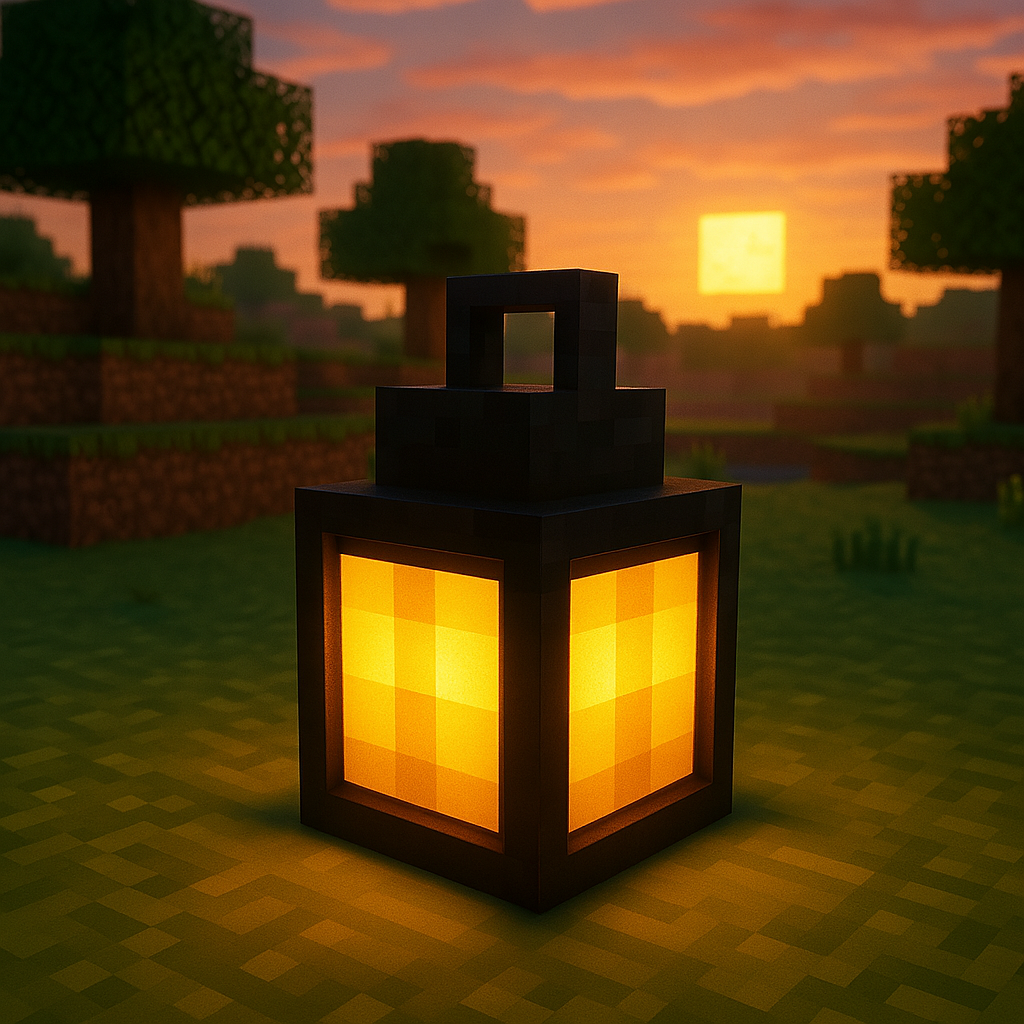 Pixel Lantern – Minecraft-Inspired – Premium Quality