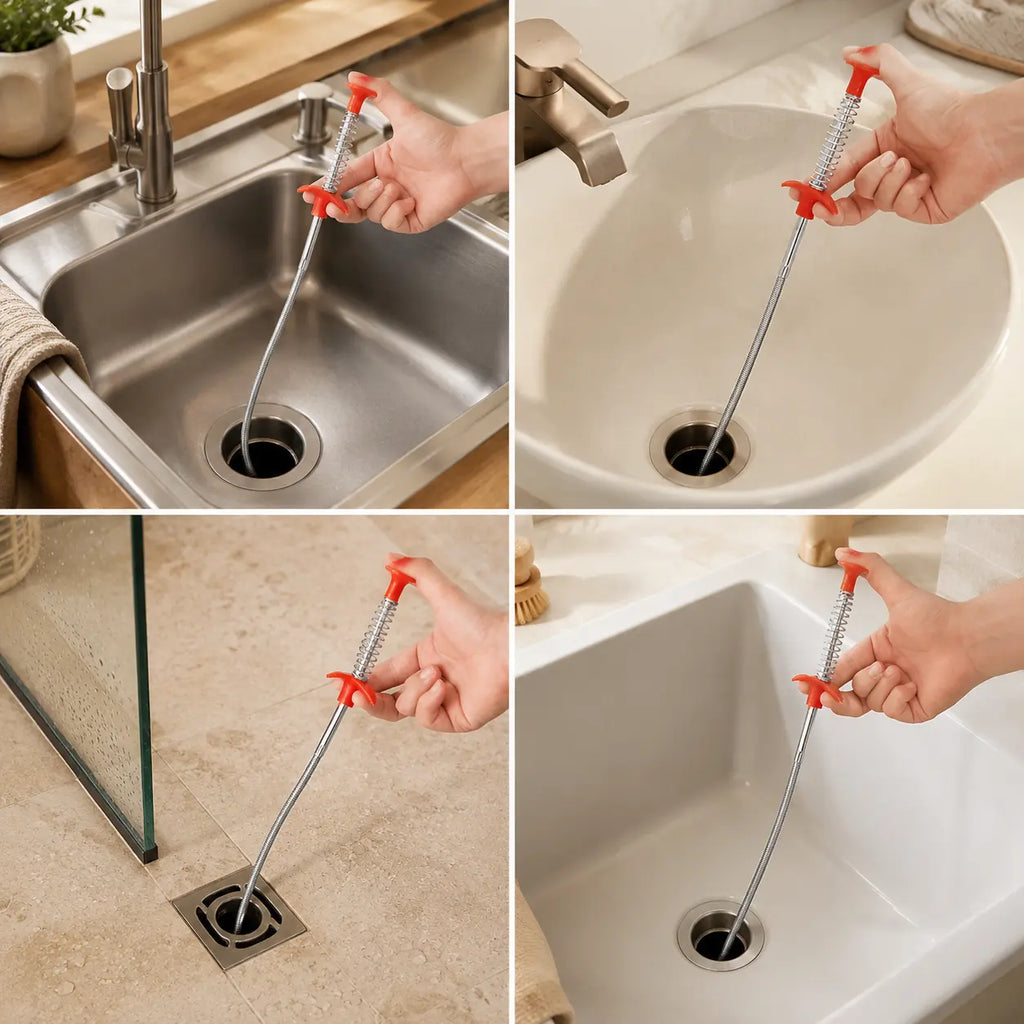 Flexible Drain Claw Clog Remover - Bendable Pipe Cleaning Tool