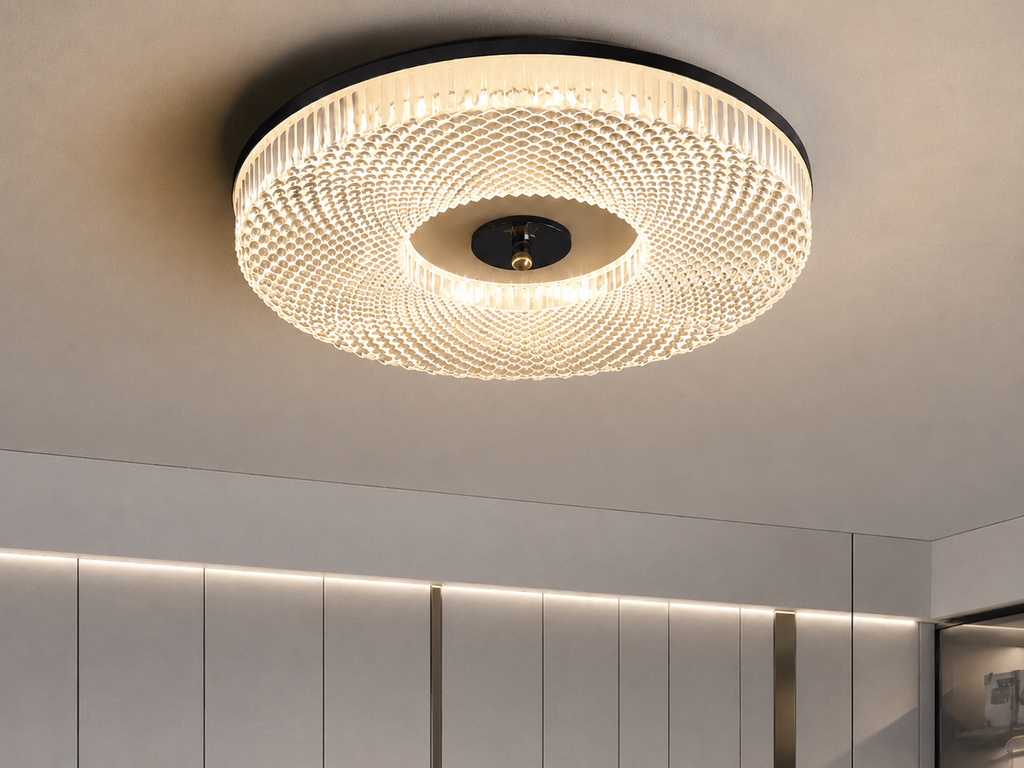 Ceiling Light Round LED with Concentric Ring Design