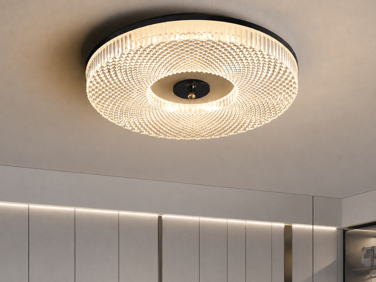 Ceiling Light Round LED with Concentric Ring Design