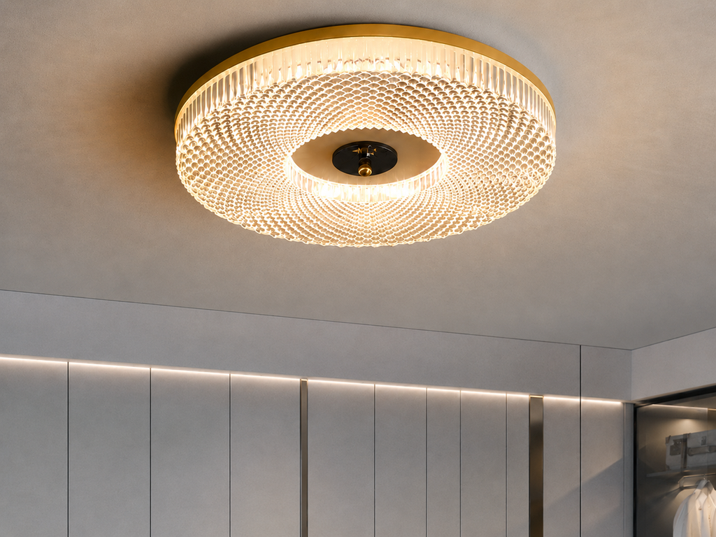 Ceiling Light Round LED with Concentric Ring Design