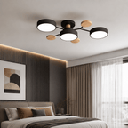 Round LED Ceiling Light - Modern Minimalist Design with Multiple Heads