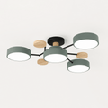 Round LED Ceiling Light - Modern Minimalist Design with Multiple Heads