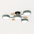 Round LED Ceiling Light - Modern Minimalist Design with Multiple Heads