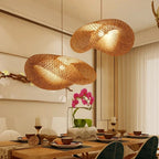 Handmade Bamboo Pendant Light – Natural Scandinavian Design Hanging Lamp