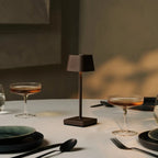 Sarphati Mini Mocha Brown Cordless Lamp | Wireless Charging via Charging Station, Dimmable & 3 Light Modes