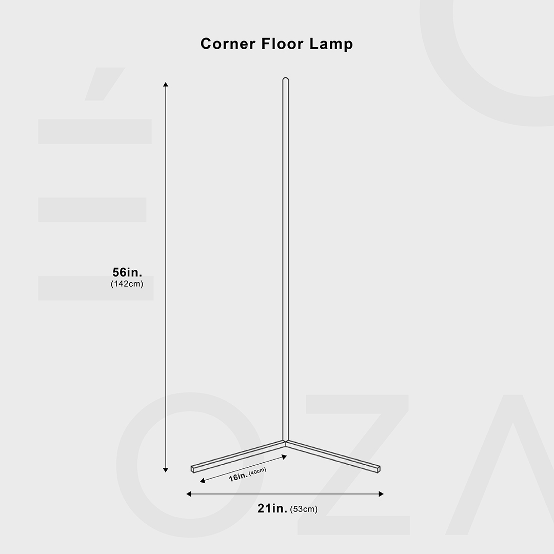 Smart LED Corner Lamp – Minimalist Standing Corner Lamp with Dimmable Lighting