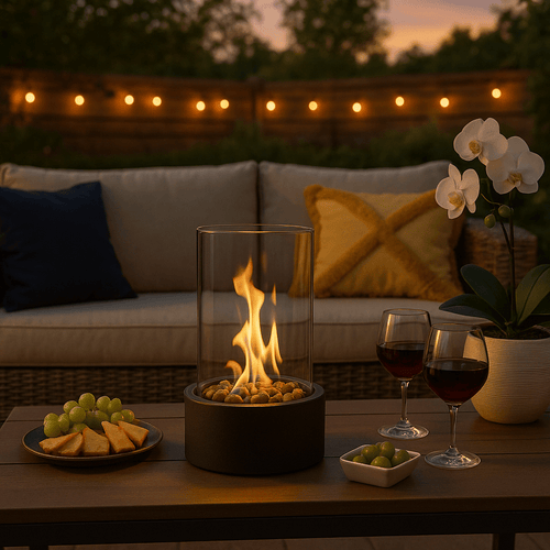 COSYFLAME – Modern Tabletop Fireplace with Real Flames and Smokeless Bioethanol Combustion