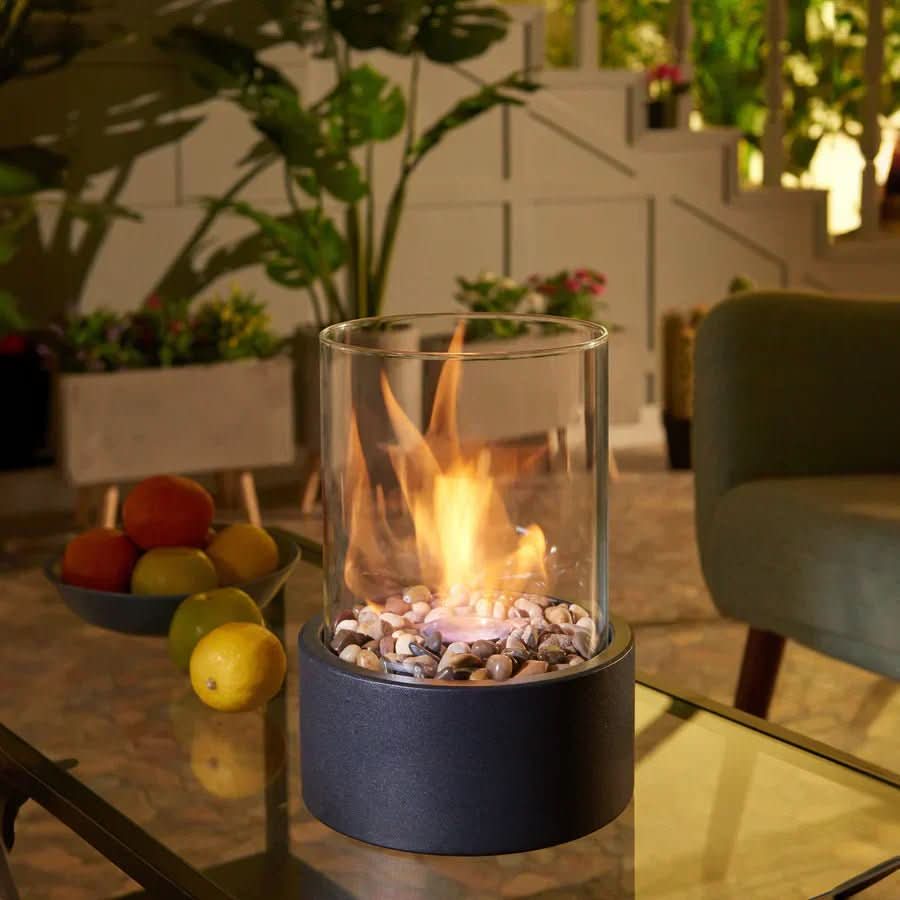 COSYFLAME – Modern Tabletop Fireplace with Real Flames and Smokeless Bioethanol Combustion