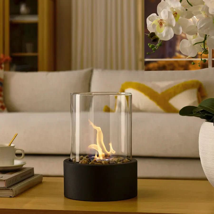 COSYFLAME – Modern Tabletop Fireplace with Real Flames and Smokeless Bioethanol Combustion