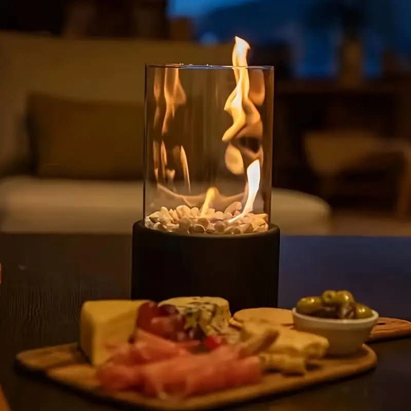 COSYFLAME – Modern Tabletop Fireplace with Real Flames and Smokeless Bioethanol Combustion
