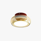 Retro Glass Flush Mount Ceiling Light with Integrated LED