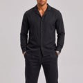 Men's Linen Set with Cuban Collar – Summer Shirt and Trousers