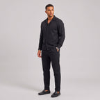 Men's Linen Set with Cuban Collar – Summer Shirt and Trousers