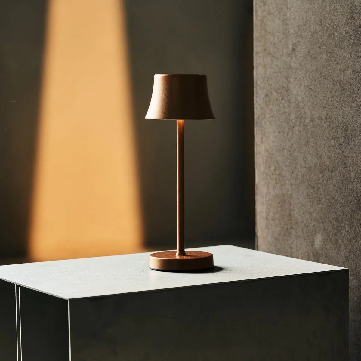 The Pipe Mini Copper Rechargeable Table Lamp | Cordless Rechargeable, Dimmable & 3 Light Modes