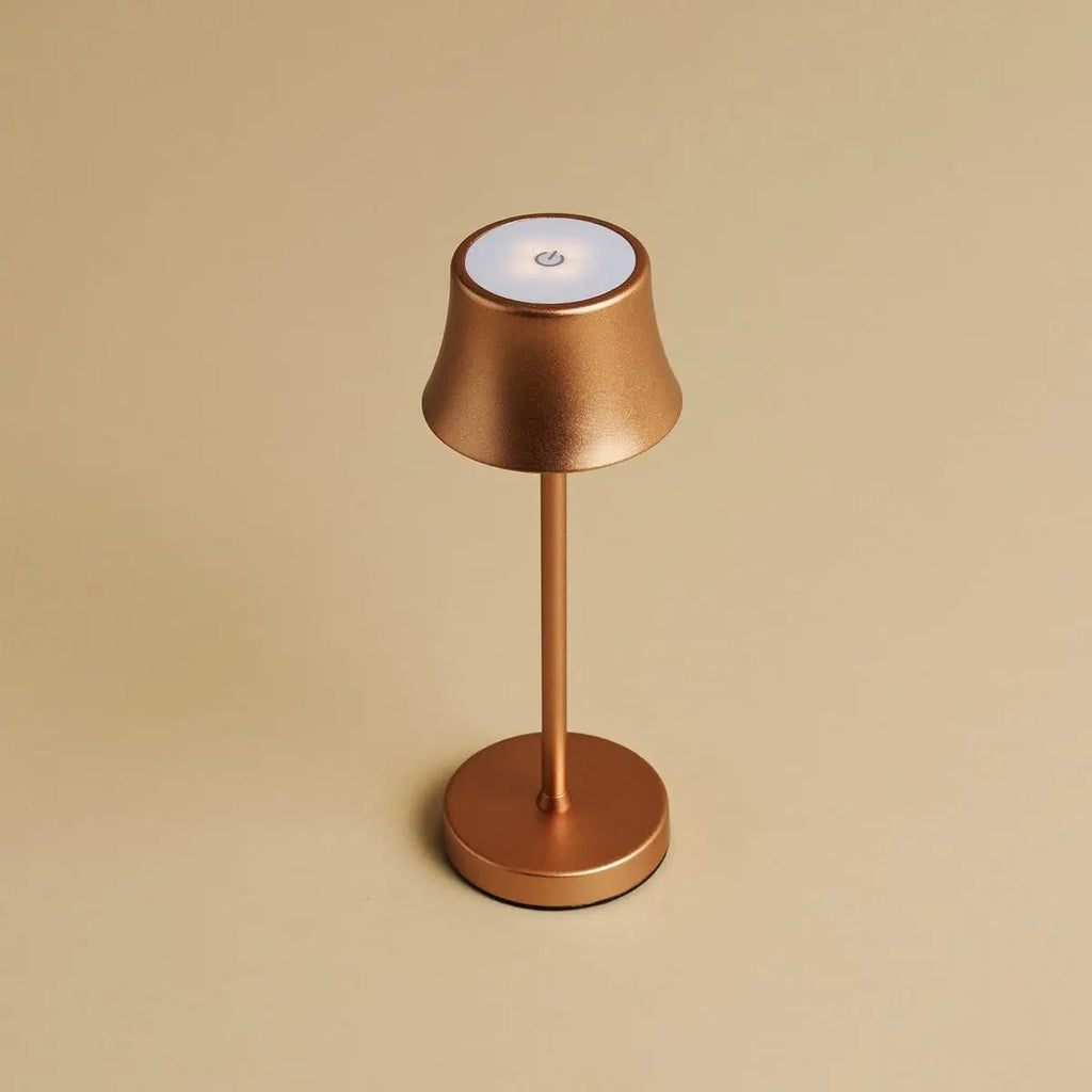 The Pipe Mini Copper Rechargeable Table Lamp | Cordless Rechargeable, Dimmable & 3 Light Modes