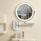 LED Magnifying Mirror – Rechargeable with 3 Light Modes & Wall Mounting