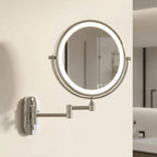 LED Magnifying Mirror – Rechargeable with 3 Light Modes & Wall Mounting