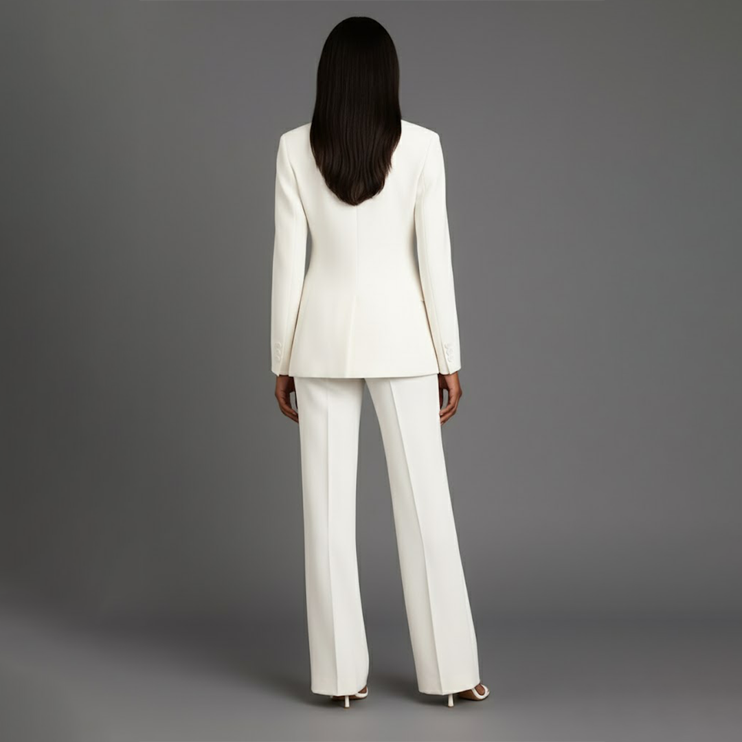 Women's Suits Tailored Long Blazer and Trousers Set