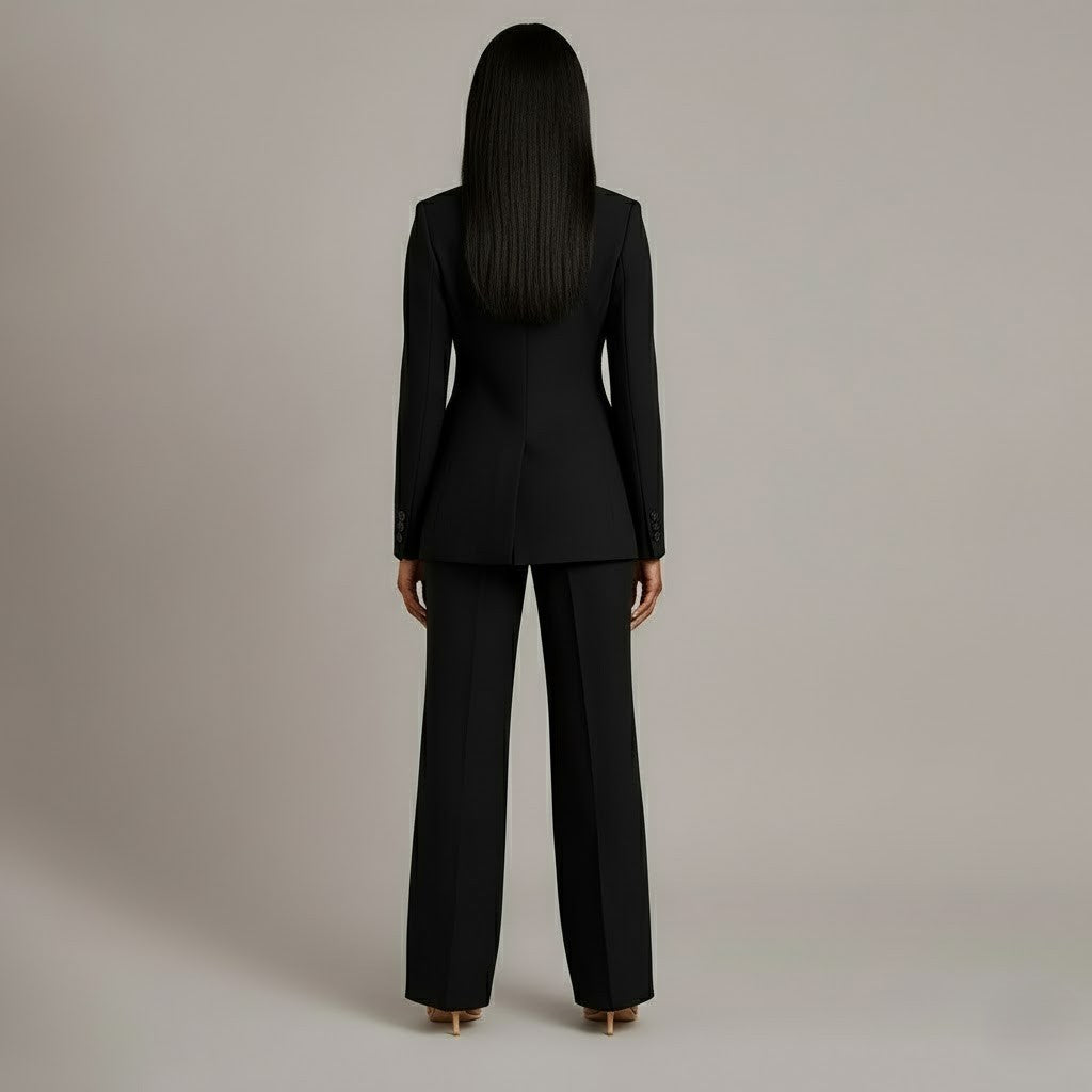 Women's Suits Tailored Long Blazer and Trousers Set