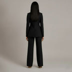 Women's Suits Tailored Long Blazer and Trousers Set
