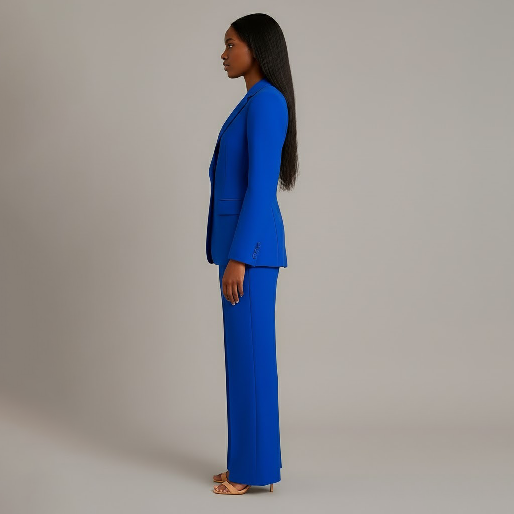 Women's Suits Tailored Long Blazer and Trousers Set