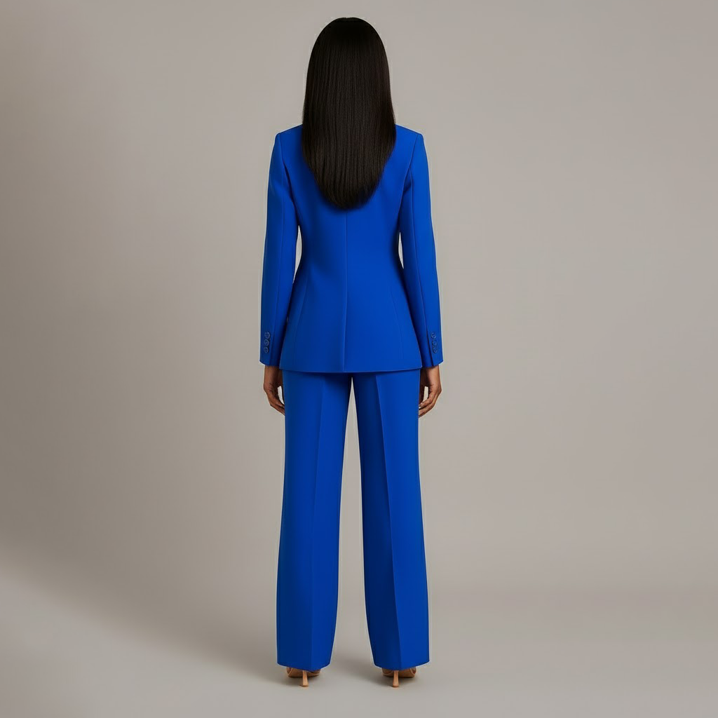 Women's Suits Tailored Long Blazer and Trousers Set