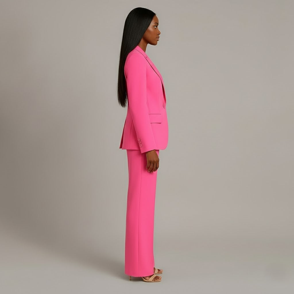 Women's Suits Tailored Long Blazer and Trousers Set