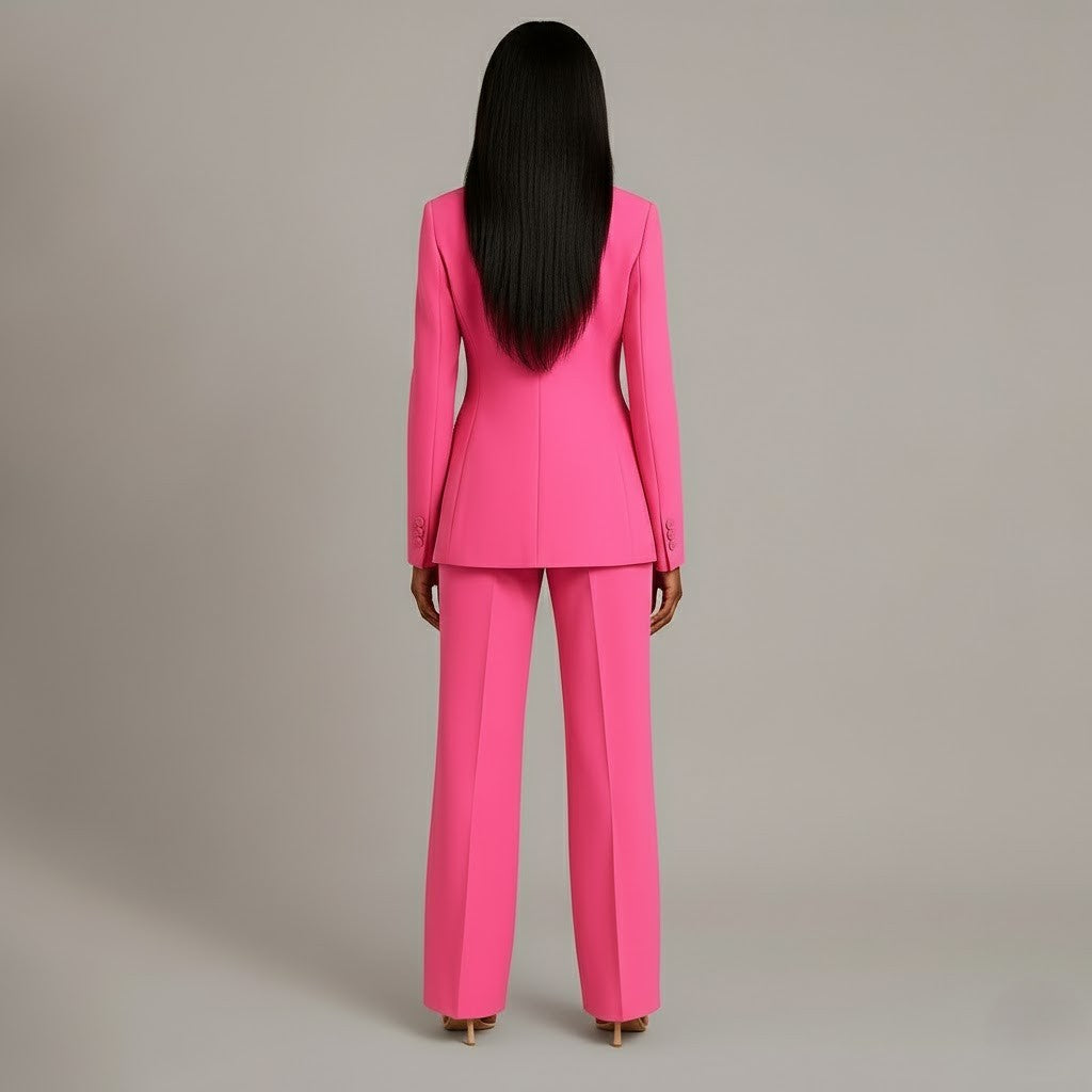 Women's Suits Tailored Long Blazer and Trousers Set