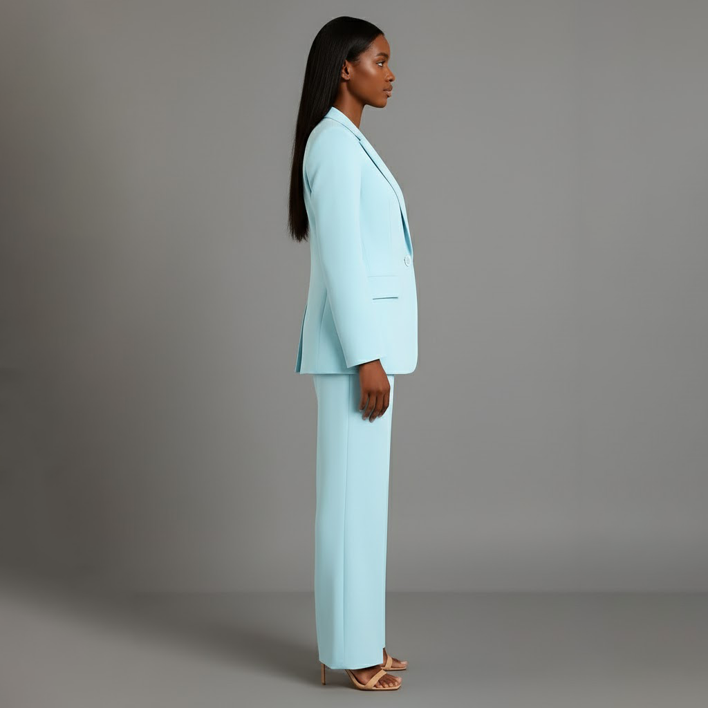 Women's Suits Tailored Long Blazer and Trousers Set