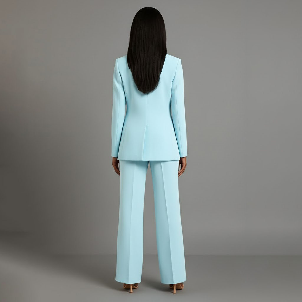Women's Suits Tailored Long Blazer and Trousers Set