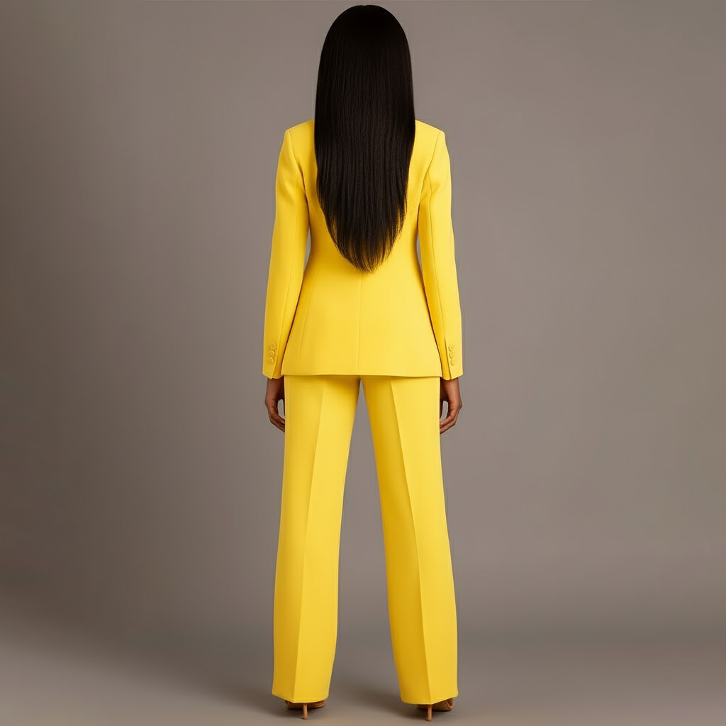 Women's Suits Tailored Long Blazer and Trousers Set