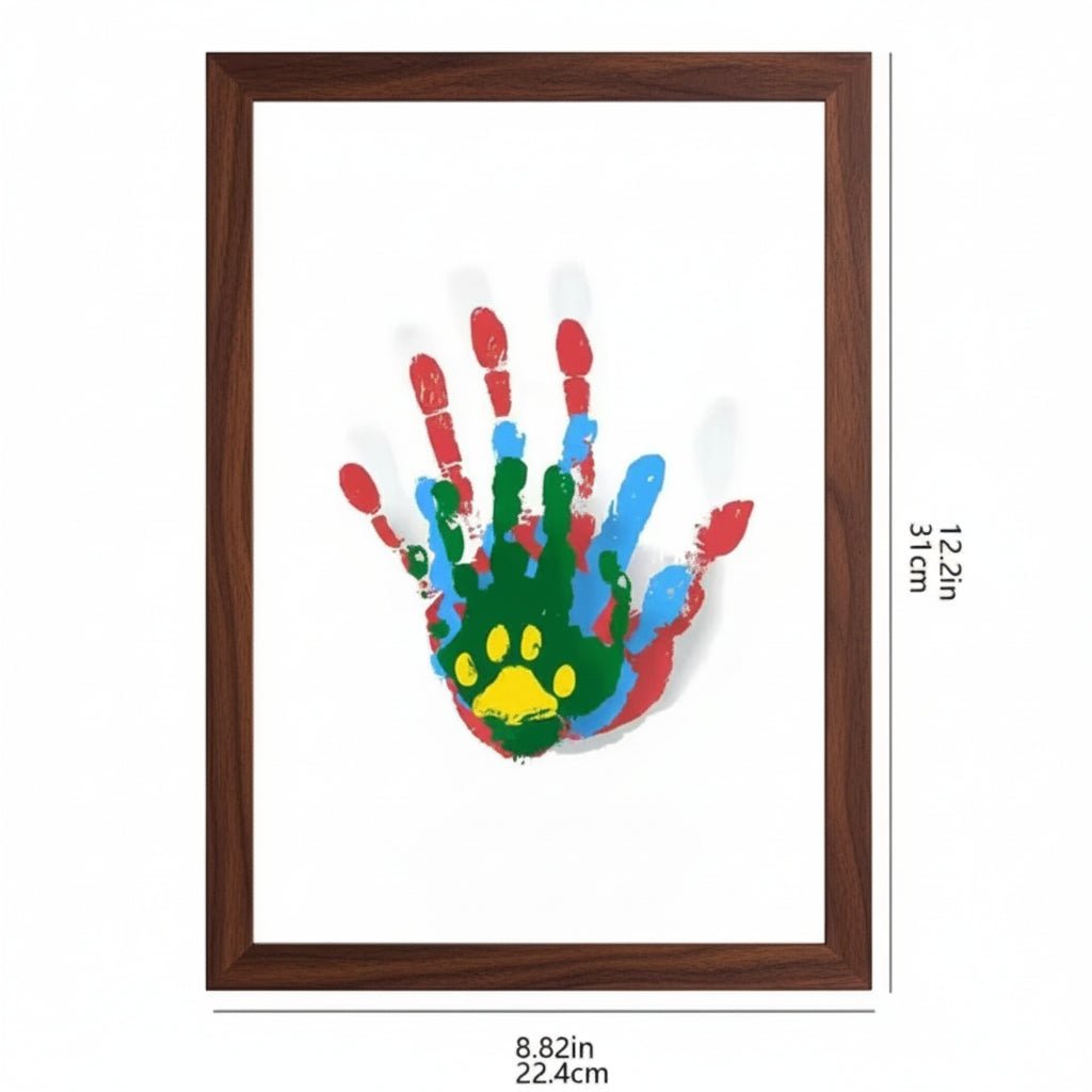 ETERNPRINTS – Wooden Baby Keepsake Frame with Clay Handprint and Footprint Kit