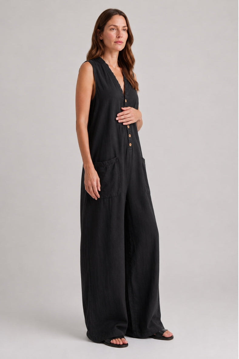 Women's Maternity Jumpsuit Relaxed Stretch Fit with Pockets