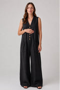 Women's Maternity Jumpsuit Relaxed Stretch Fit with Pockets