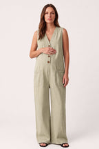 Women's Maternity Jumpsuit Relaxed Stretch Fit with Pockets
