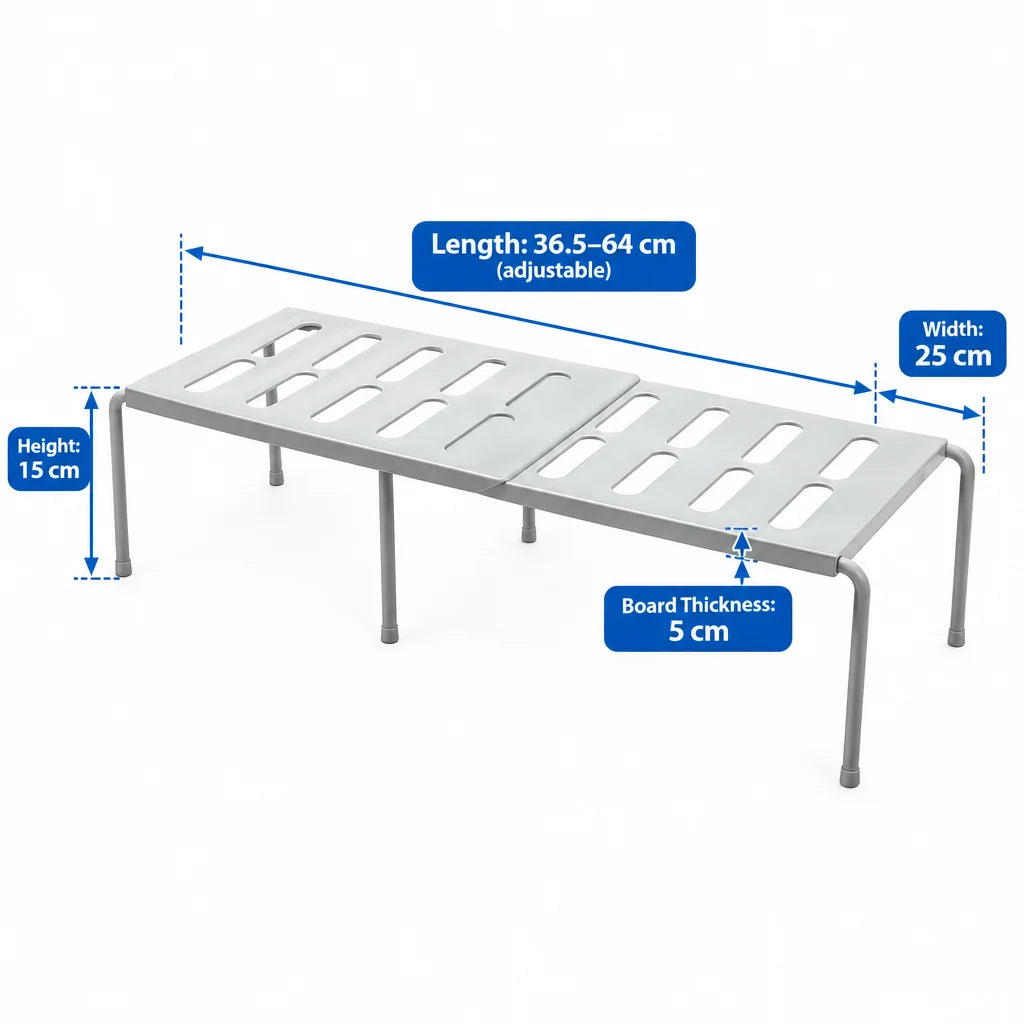 Expandable Shoe Storage Organizer - Space-Saving ABS Rack