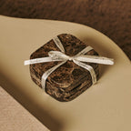 Fi Coaster Set Square Marble Emperador Dark
