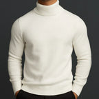 Men's Roll Neck Jumper – Fitted Fine Knit Sweater